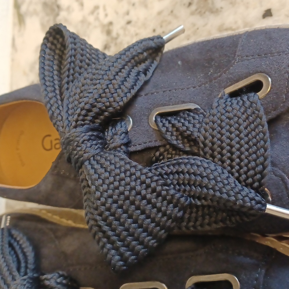Gabor Navy Suede Platform Sneakers with Gum Sole - Picture 11 of 11